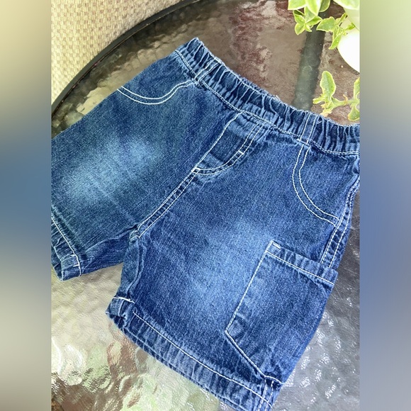 Gagou Tagou | jean shorts with elastic waist | size 24m - Picture 3 of 4